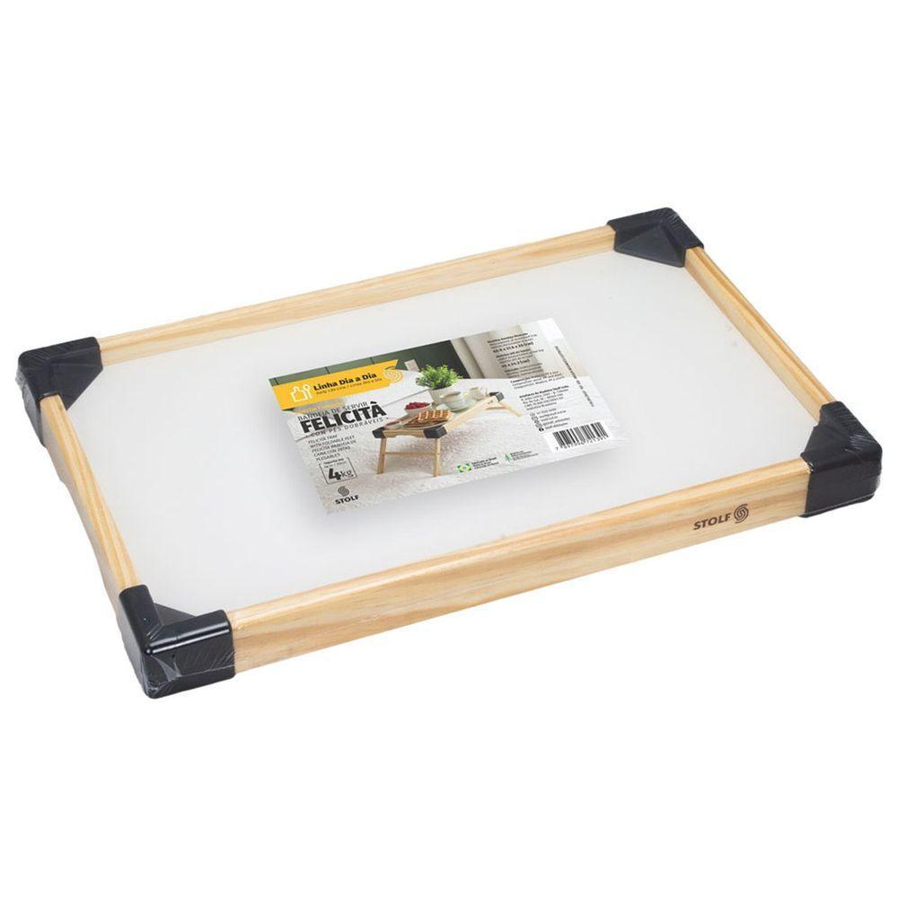 Mesa De Café Da Manhã Na Cama Dobrável Madeira - Stolf - 3
