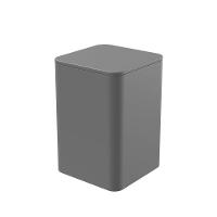 Porta Algodão E Cotonete Com Tampa - Stolf Cinza - 1