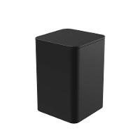 Porta Algodão E Cotonete Com Tampa - Stolf Preto - 1