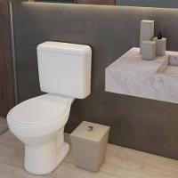 Kit Banheiro 4 Peças Lixeira Dispenser Porta Escova E Porta Algodão - Stolf Areia - 5