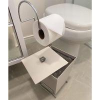 Kit 2 Lixeiras Com Suporte De Papel Higiênico - Stolf Areia - 2