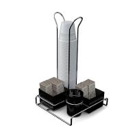 Suporte De Mesa Para Sachê Com Porta Copos - Stolf Preto - 1