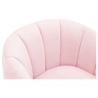 Kit 2 Poltronas Decorativas Sala De Estar Recepção Mavie Base De Ferro Preto Suede - Amarena Móveis Cor Rosa Bebê - 6