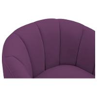 Kit 2 Poltronas Decorativas Sala De Estar Recepção Mavie Base De Ferro Preto Suede - Amarena Móveis Cor Roxo - 2