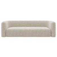 Sofá 3 Lugares 200cm Orgânico Luxo Recepção Melina Linho Amarena Moveis Cinza - 6