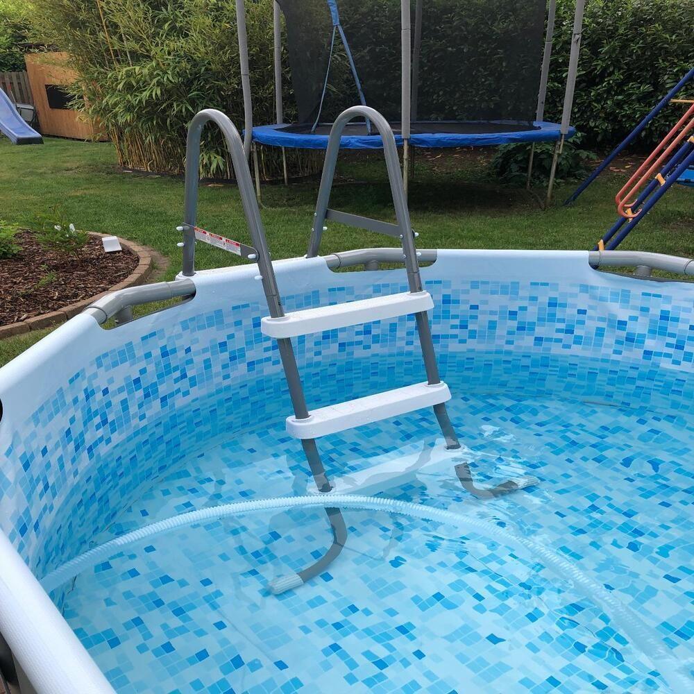 Escada Intex 3 Degraus Para Piscina Inflável Ou Estrutural 91cm - 2