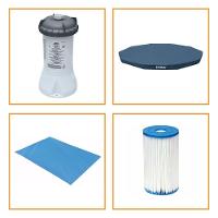 Kit Filtro 2.006 Litros-hora 220v + Capa 366 Estrutural E Forro Intex - 3