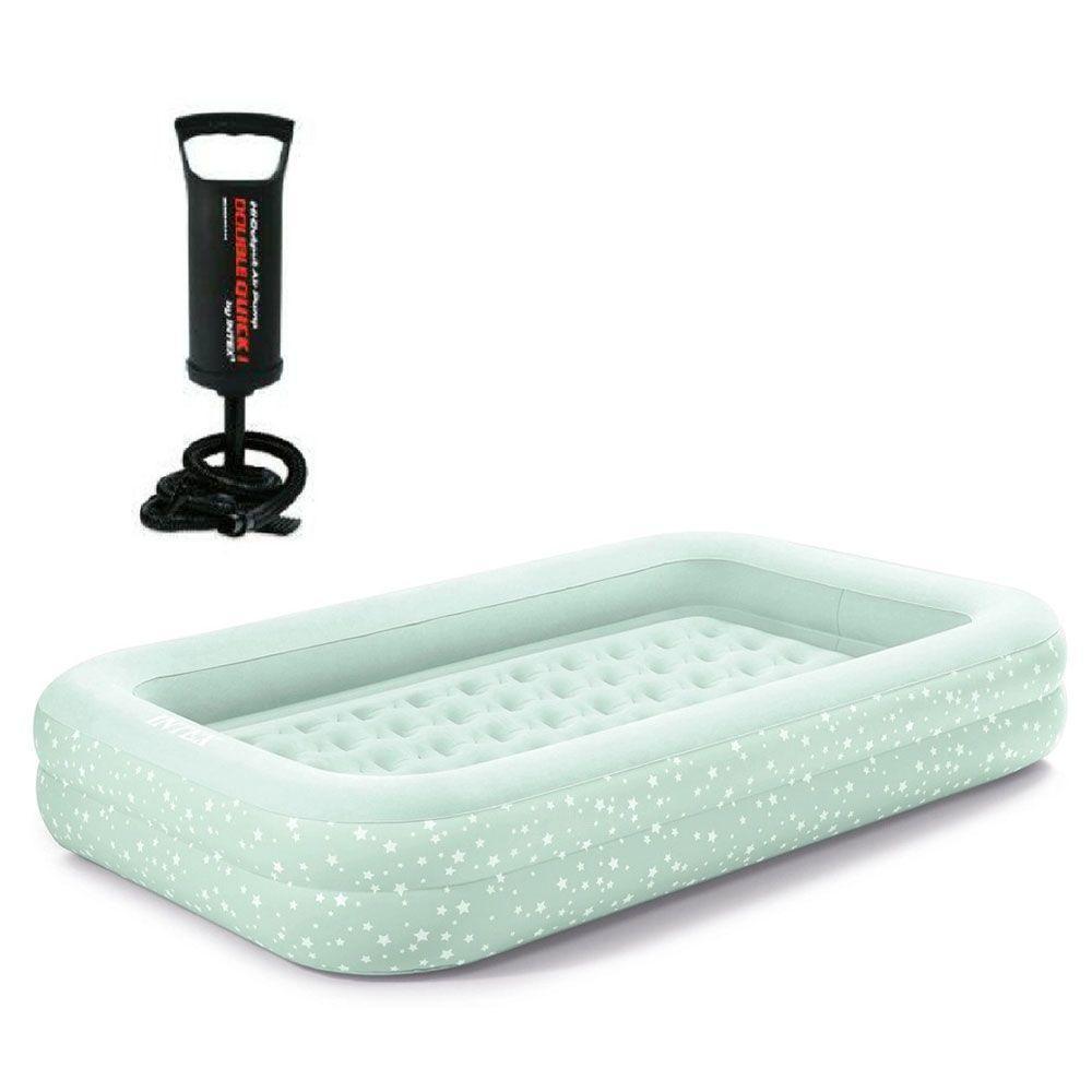 Colchão Inflável Cama Infantil Veludado Noite Feliz - Intex - 1
