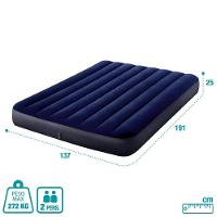 Colchão Inflável Casal C- Bomba De Encher E 2 Travesseiros - Intex - 5