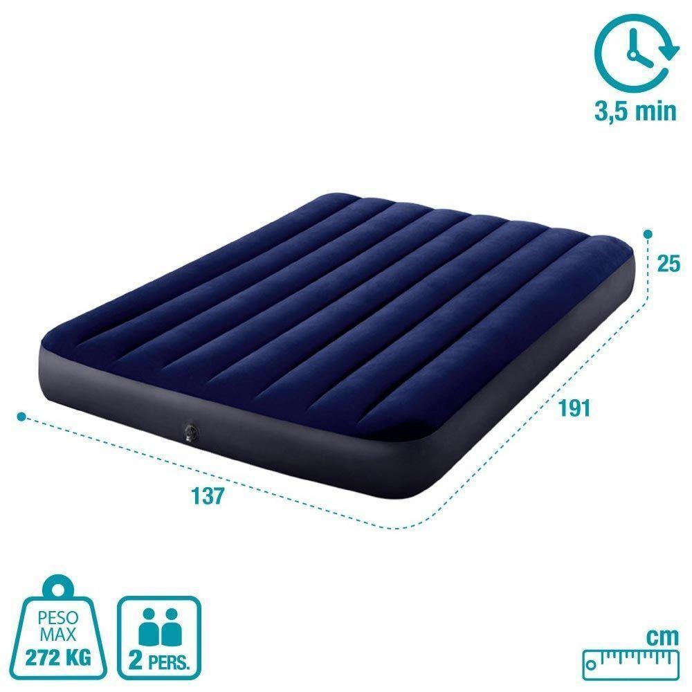 Colchão Casal Inflável Resistente Com Bomba De Inflar Intex - 2