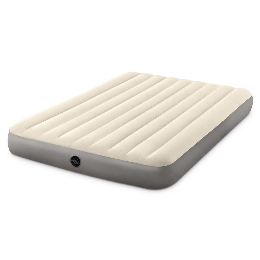 Colchão Inflável Casal Dura Beam Fiber Tech Queen Com Bomba De Encher Intex - 1