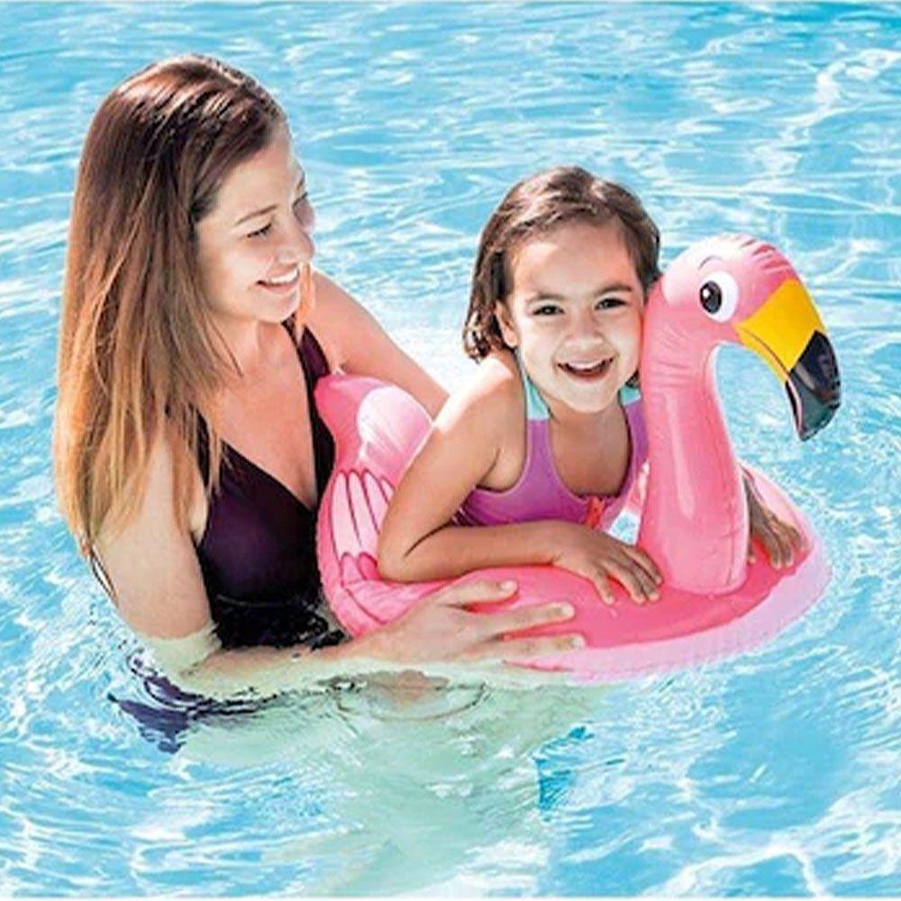 Boia Inflável Infantil Animaizinhos Zoo Média Diversão Intex Flamingo - 2