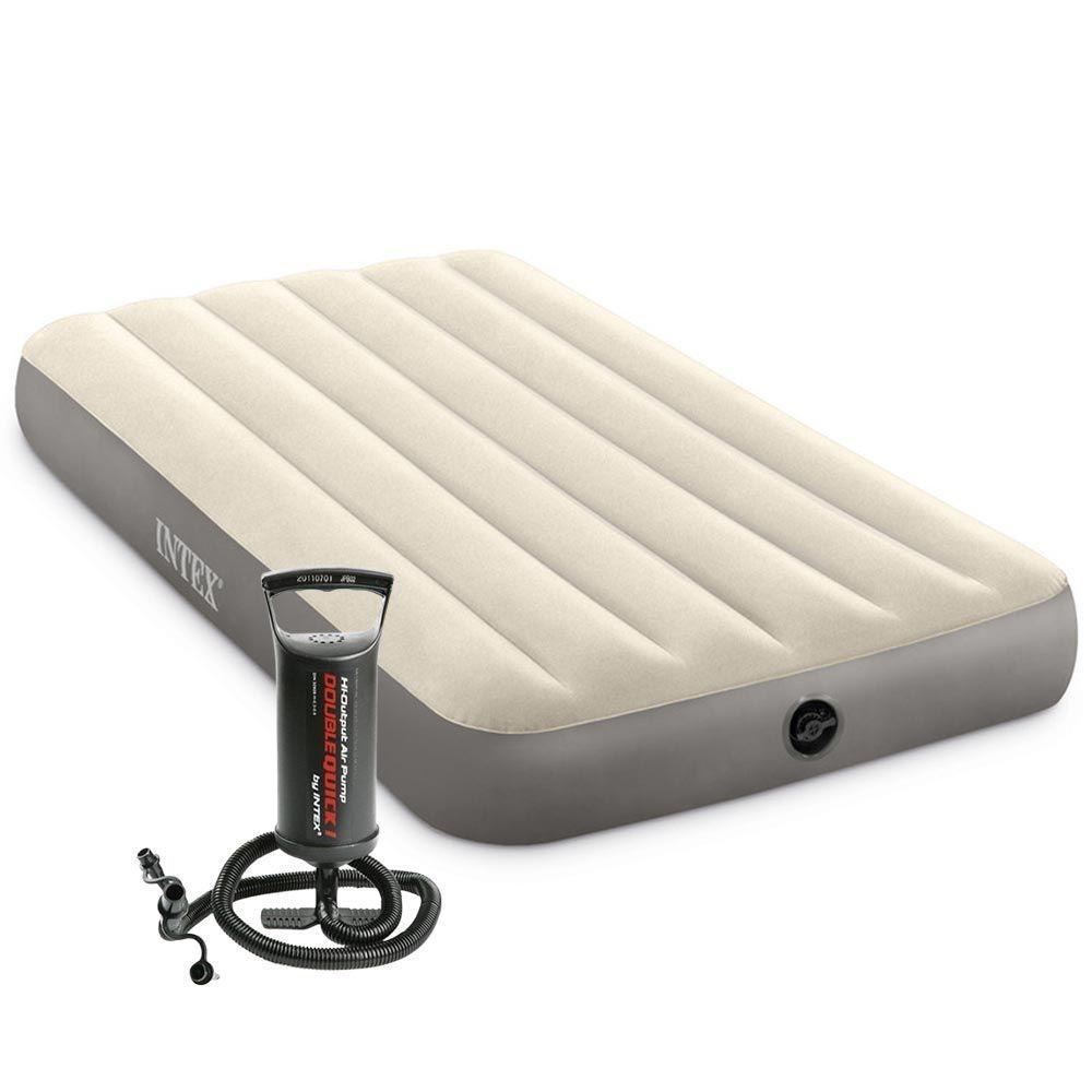 Colchão Inflável Solteiro Dura Beam Fiber Tech Com Bomba De Encher - Intex - 1