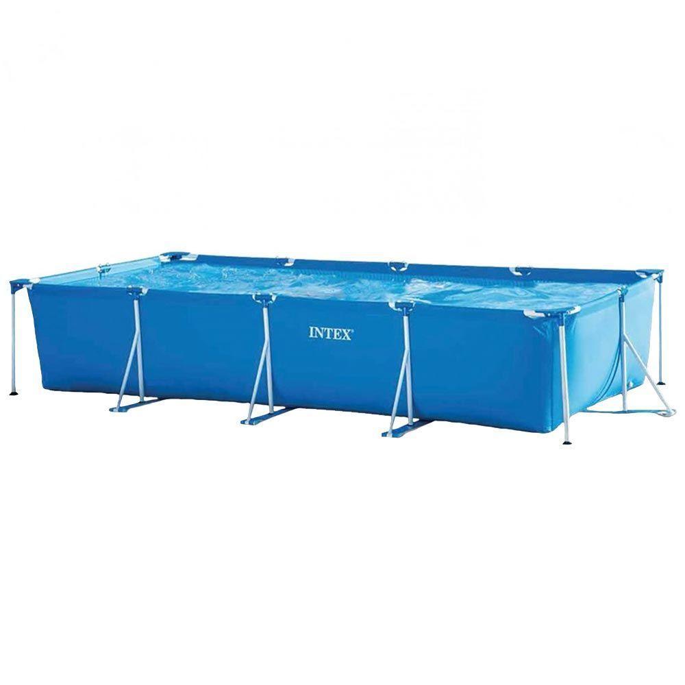 Piscina Estrutural Retangular 7.127 Litros Com Filtro 110v + Capa Pvc Armação Intex - 3