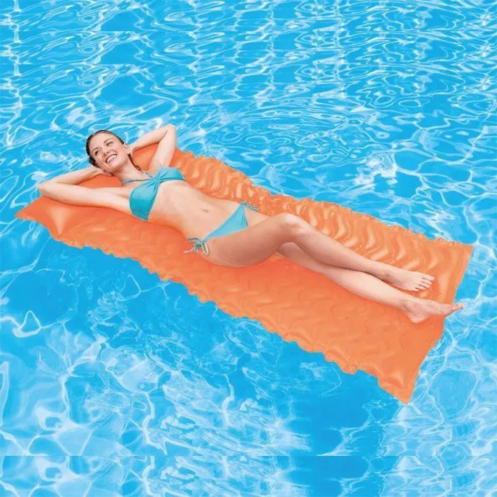 Colchão Inflável Bronzeador Esteira Laranja Intex 58807 - 2