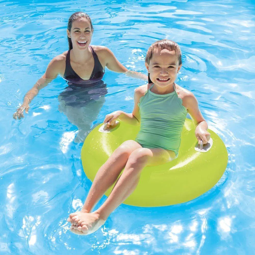 Bóia Inflável Esmeralda Grande Com Alça 76 Cm Amarelo - Intex - 2