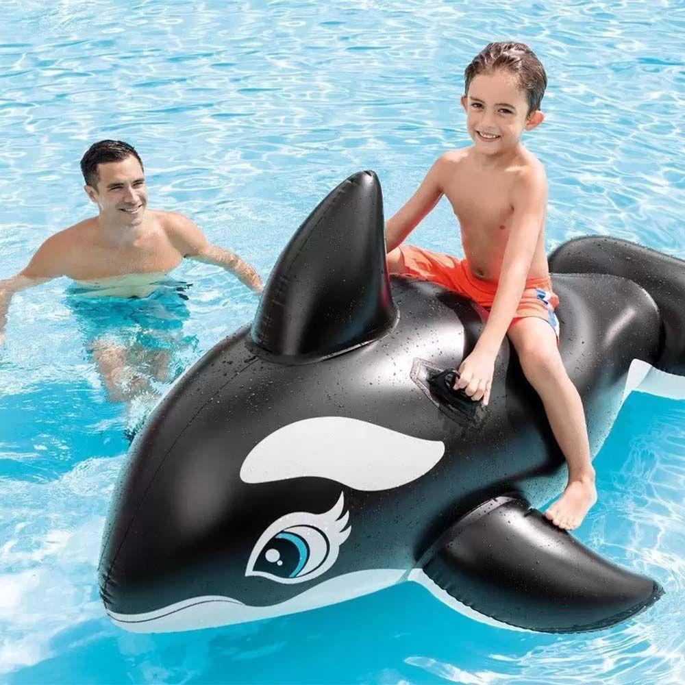 Bote Boia Inflável Baleia Gigante 193 Com Alça - Intex 58561 - 2