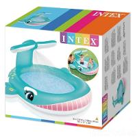 Piscina Inflável Infantil Spray Baleia Gigante 200 Litros Intex - 3