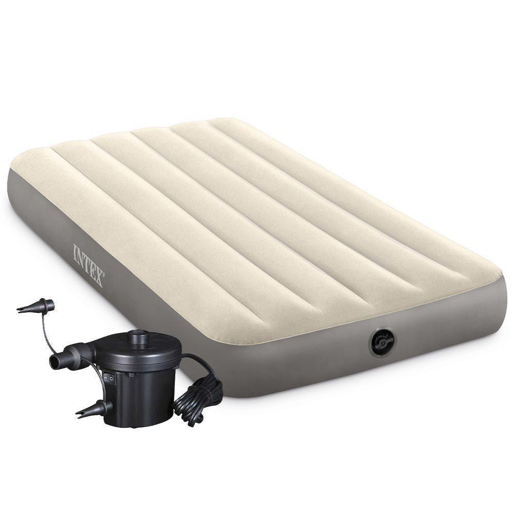 Colchão Inflável Solteiro Dura Beam Fiber Tech Com Bomba Elétrica 110v - Intex - 1