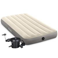 Colchão Inflável Solteiro Dura Beam Fiber Tech Com Bomba Elétrica 110v - Intex - 1