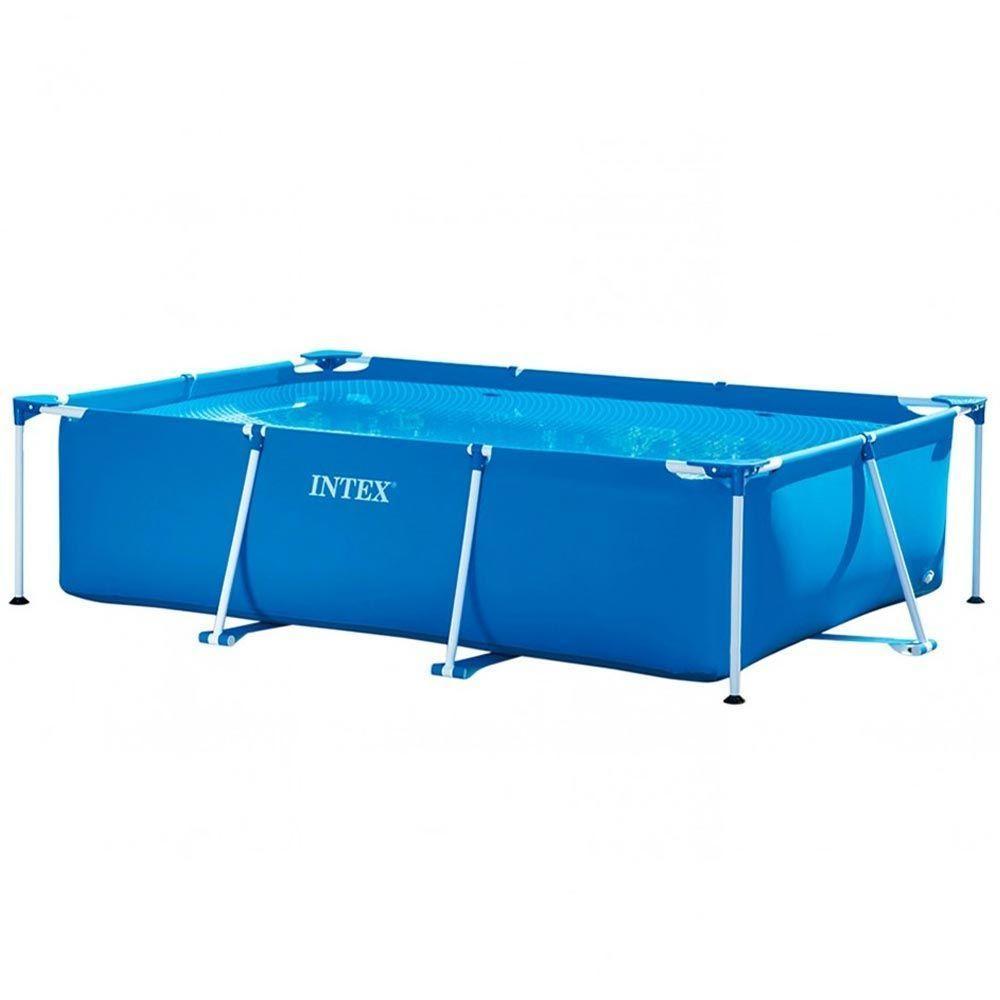 Piscina Estrutural Retangular 3.834 Litros Pvc Armação + Filtro 220v + Capa Intex - 3