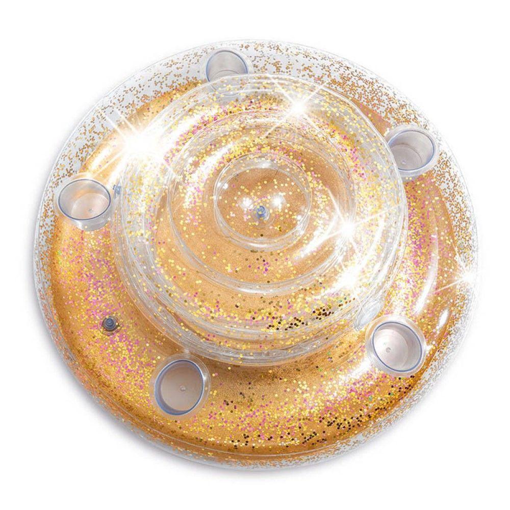 Bar Cooler Inflável Flutuante Mega Glitter 30 Latas Intex - 4