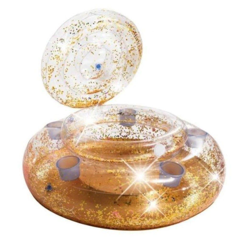 Bar Cooler Inflável Flutuante Mega Glitter 30 Latas Intex - 5