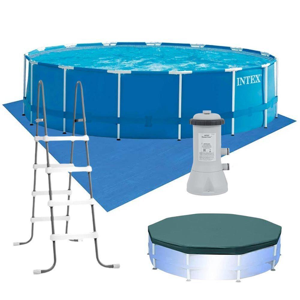 Kit Completo Piscina 16.805 Litros Estrutural Armação Com Filtro 220v Intex - 1