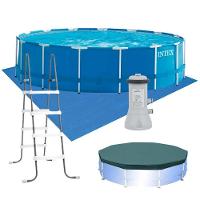 Kit Completo Piscina 16.805 Litros Estrutural Armação Com Filtro 220v Intex - 1