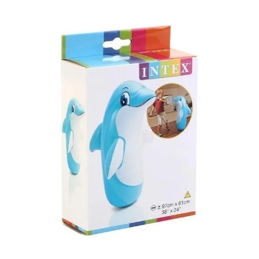 João Bobo Inflável Boneco Teimoso 3d Golfinho - Intex - 3