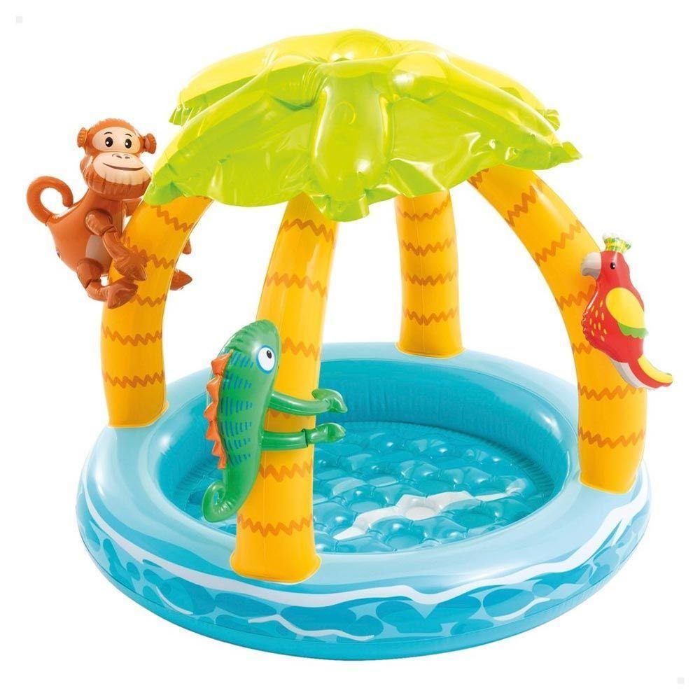 Piscina Inflável Ilha Tropical Infantil Com Cobertura 45 Litros Intex - 1