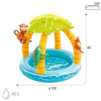 Piscina Inflável Ilha Tropical Infantil Com Cobertura 45 Litros Intex - 5