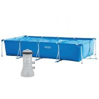 Piscina Estrutural Retangular 7.127 Litros Com Filtro 220v Intex - 1
