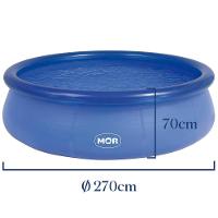 Piscina Inflável 3.400 Litros Circular 270cm Pvc Com Bomba Filtro Capa Azul Mor 110v - 5