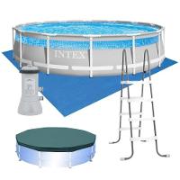 Piscina Estrutural Circular Clearview Completa 12.706 Litros 110v Intex - 1