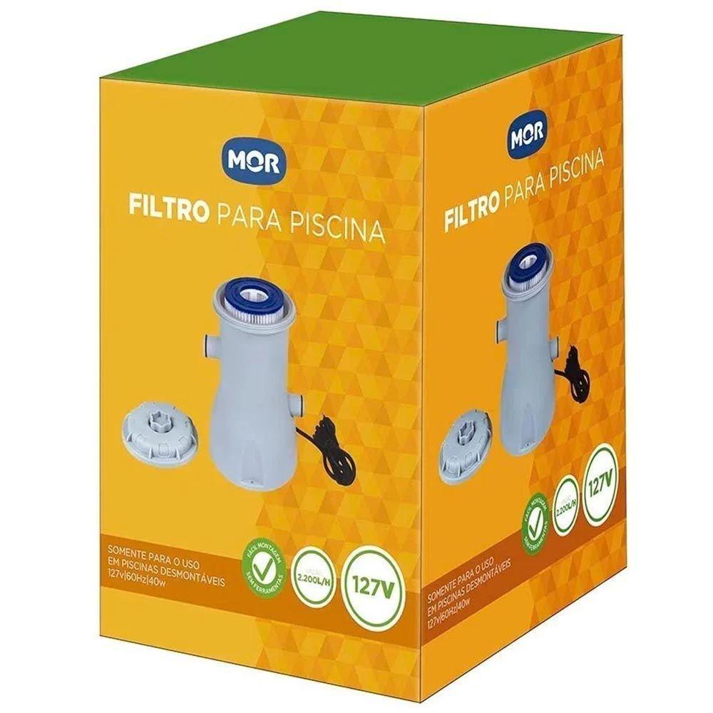 Bomba Filtrante 2200l-h Para Piscina Inflável E Estrutural Mor 110v - 5