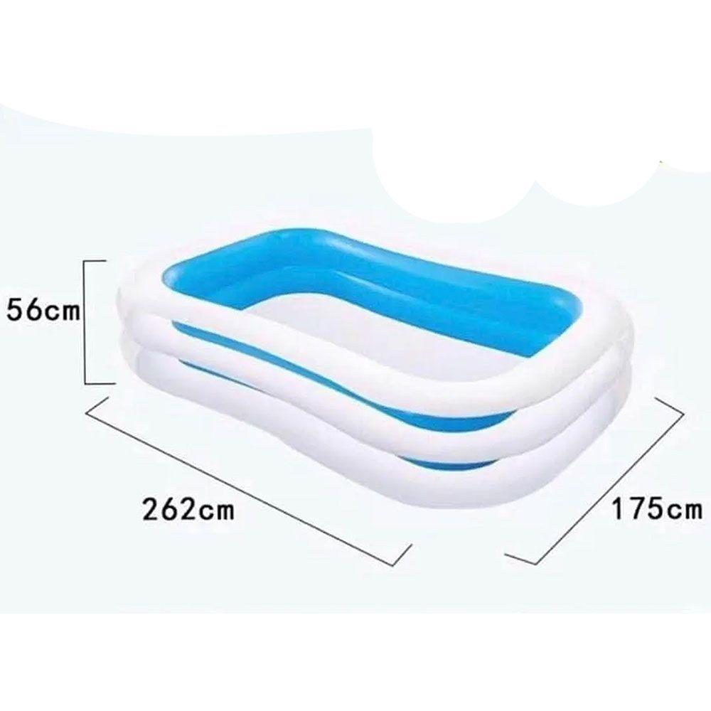 Piscina Inflável Retangular Familiar Azul Celeste 770 Litros Intex - 3