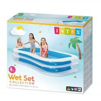 Piscina Inflável Retangular Familiar Azul Celeste 770 Litros Intex - 4