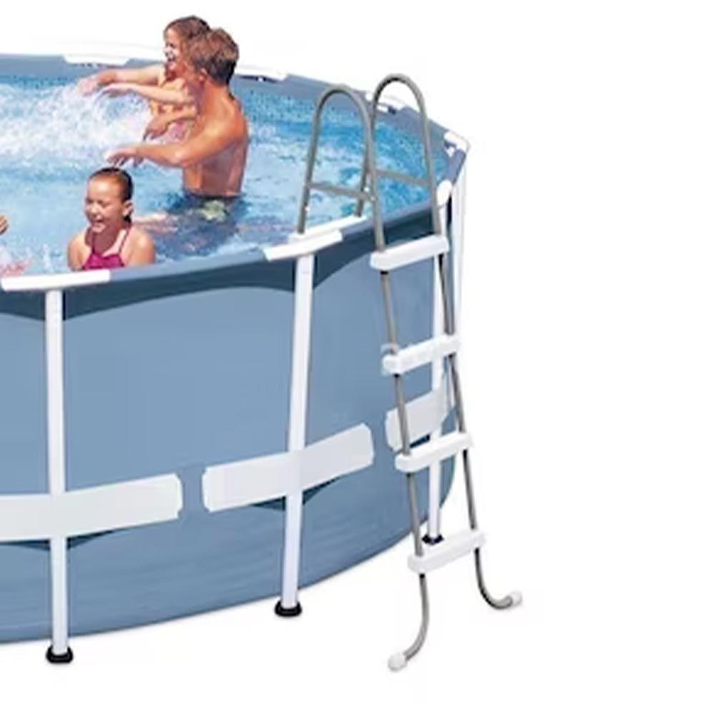 Escada Dupla 122 Cm Para Piscina Inflável E Estrutural Intex - 2