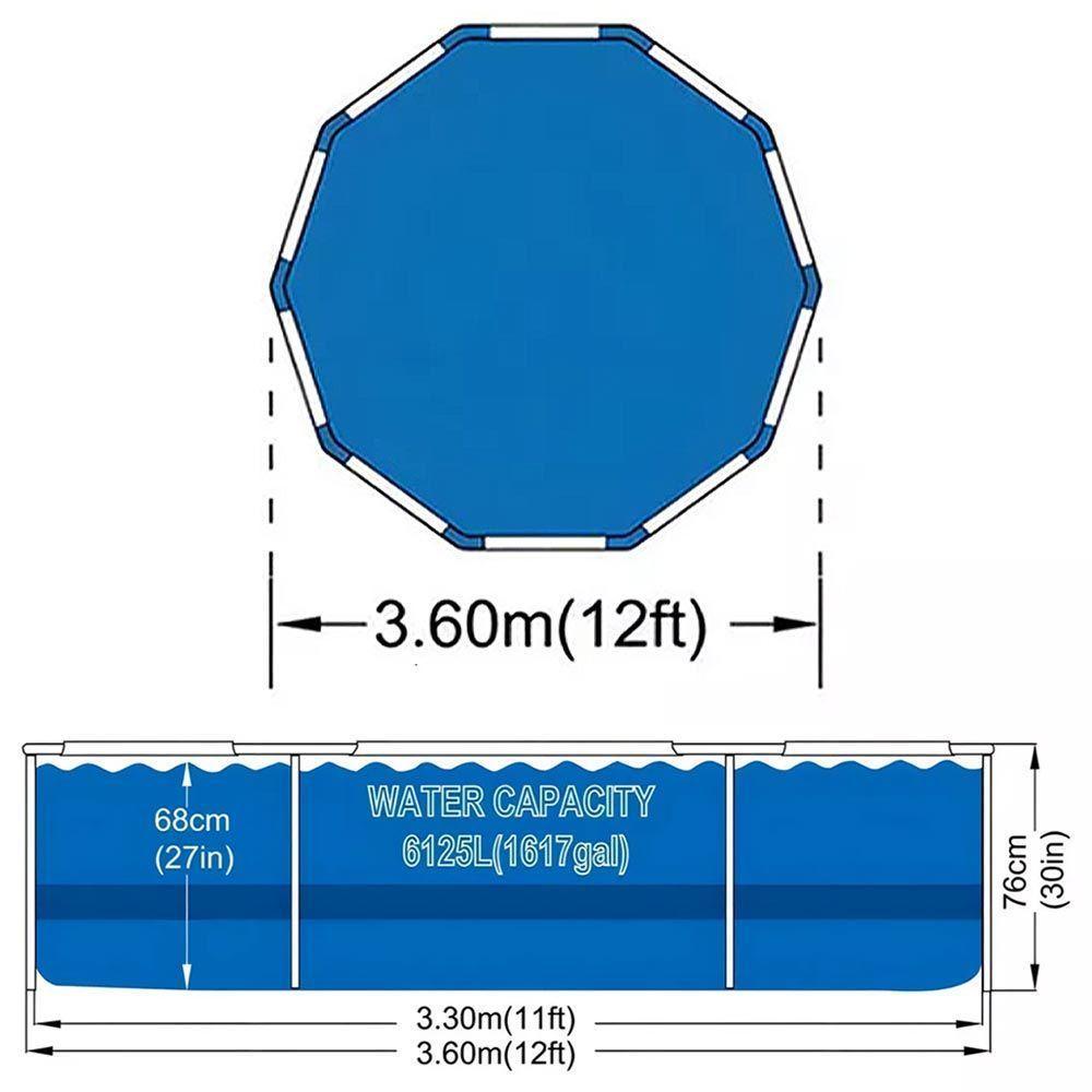 Piscina Estrutural Armação 6125 Litros Filtro Capa E Forro Avenli Jilong 220v - 5