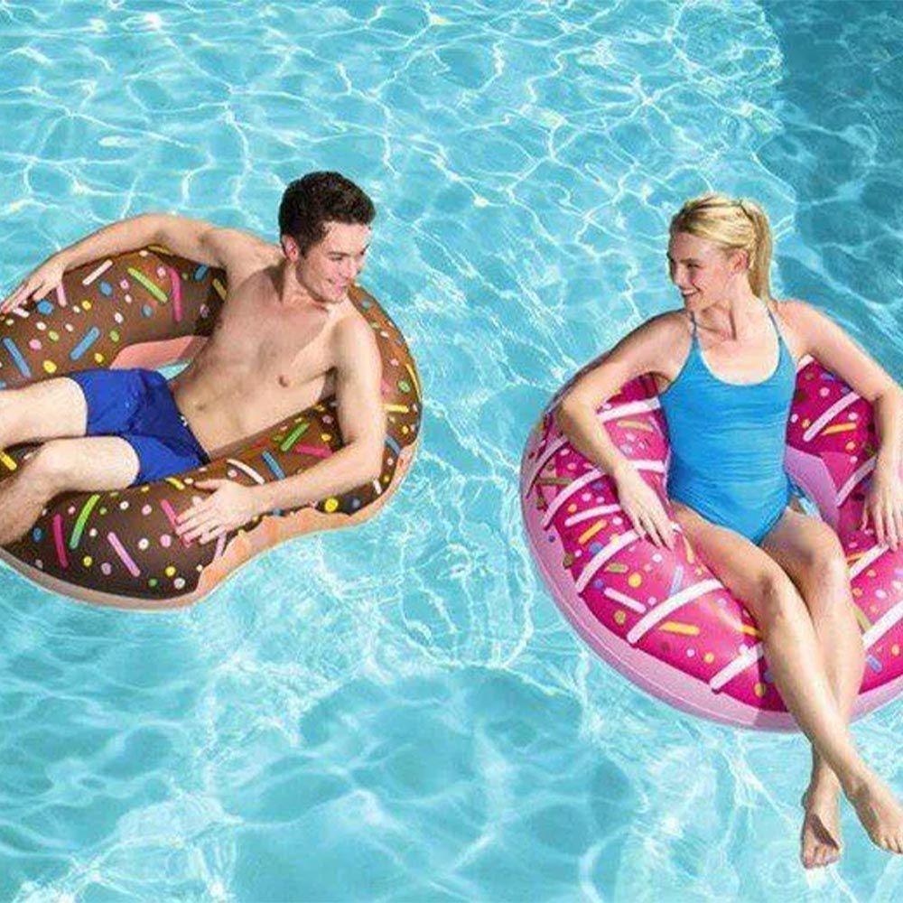 Boia Inflável Donut 107cm De Diâmetro Bestway Rosa - 2