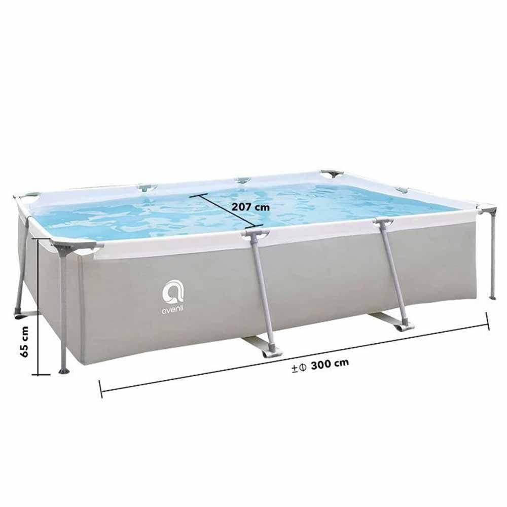 Piscina Estrutural Retangular 3701 Litros Com Forro Avenli Jilong - 5