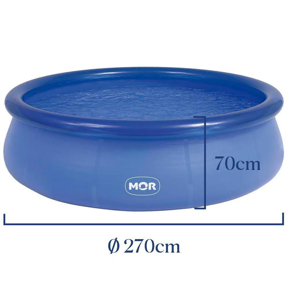 Piscina Inflável 3.400 Litros Circular 270cm Pvc Com Bomba Filtro Azul Mor 220v - 5
