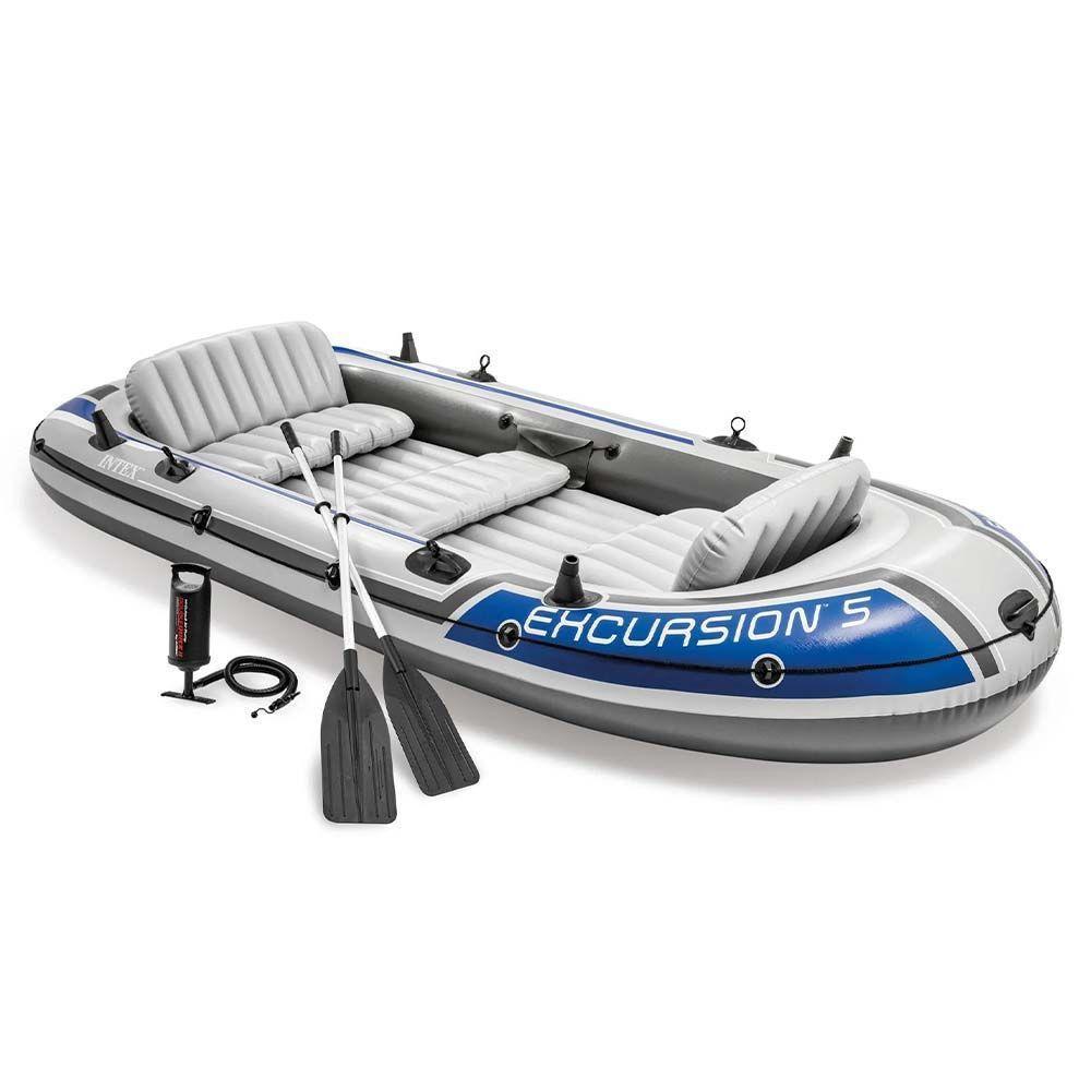 Barco Bote Inflável Excursion 5 - Intex Remos E Bomba - 1