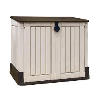 Armário Baú Depósito 880l Multiuso Externo Store Midi Modular Bege E Marrom Keter - 1