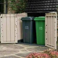 Armário Baú Depósito 880l Multiuso Externo Store Midi Modular Bege E Marrom Keter