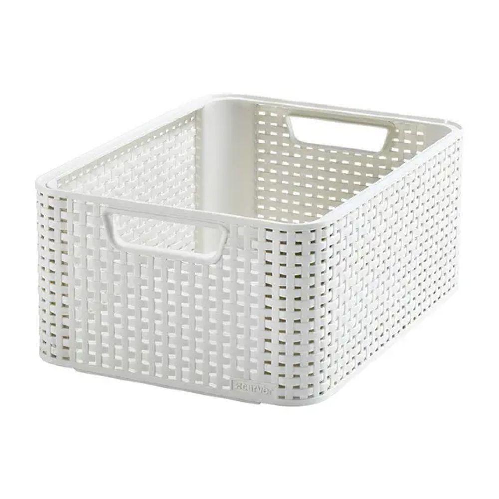 Cesto Organizador 18 Litros Style Curver Branco Keter - 1