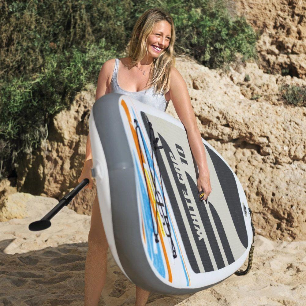 Prancha De Stand Up Inflável White Cap Com Remo + Bomba De Ar E Bolsa Bestway - 3