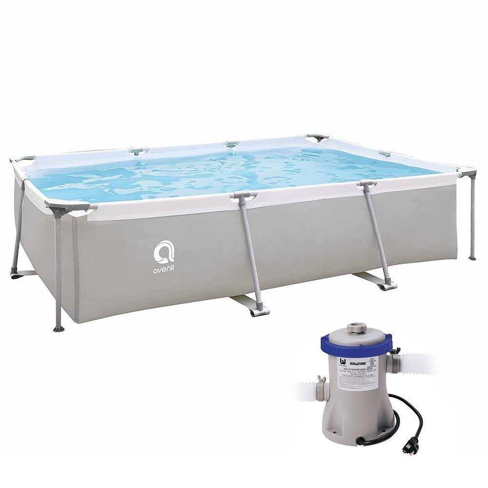 Piscina Estrutural Retangular 3701 Litros Com Bomba Filtrante Avenli Jilong 110v - 1