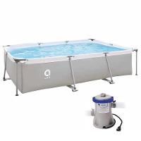 Piscina Estrutural Retangular 3701 Litros Com Bomba Filtrante Avenli Jilong 110v - 1